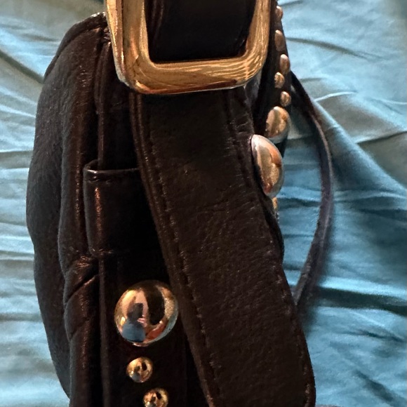 Botkier TRIGGER Black Studded Leather Hobo mini Shoulder Bag - Picture 6 of 6